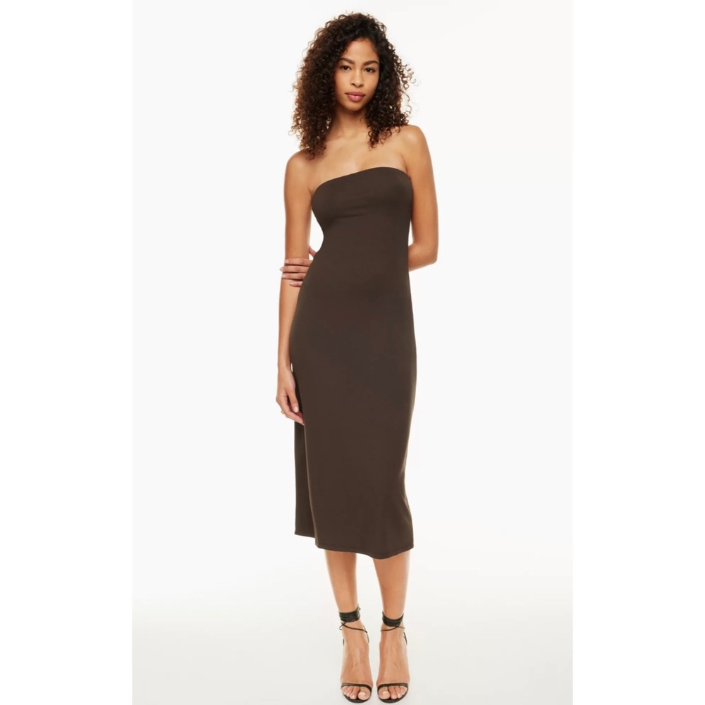 Corelli strapless dress (in black)